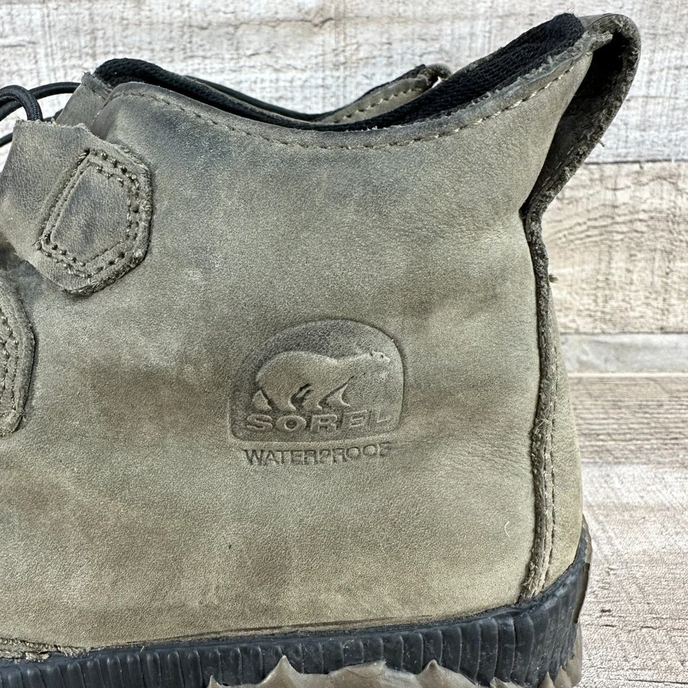 Sorel Womens Out N About‎ Plus Waterproof Booties Green Black Size 7